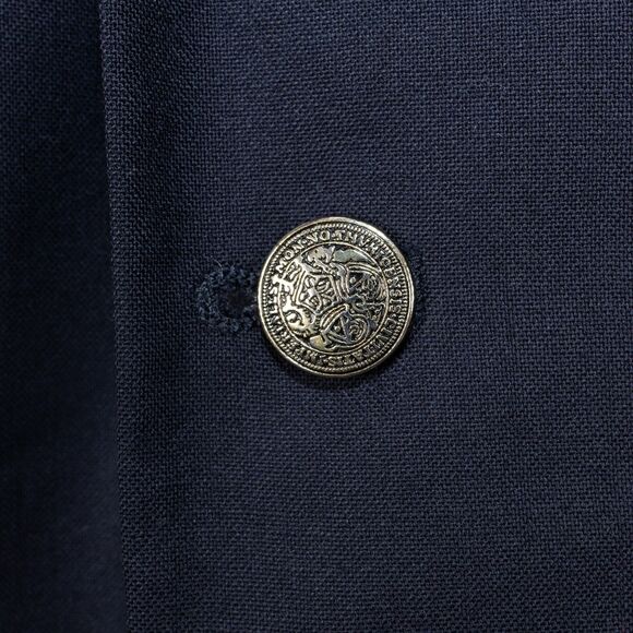 Oscar de la Renta Blazer Mens 42S Navy Blue 100% Wool Lined Jacket Classic Fit - Picture 4 of 12